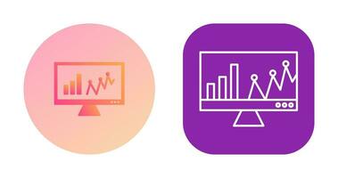 Vektorsymbol für Online-Statistiken vektor