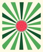 abstrakter Sommerhintergrund mit Wassermelone. Vektor-Illustration vektor