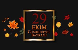 29. Oktober Tag der Republik Türkei. vektor