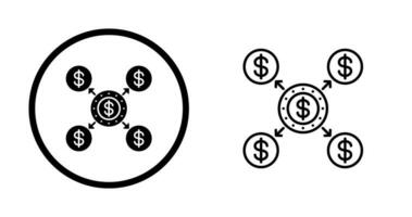 Verteilungsvektorsymbol vektor