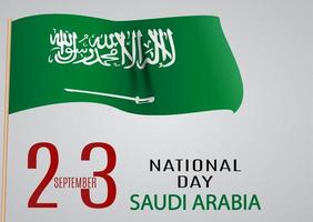 Saudi-Arabien Nationalfeiertag 23. September. Unabhängigkeitstag vektor