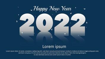 Frohes neues Jahr 2022 Banner Hintergrund vektor