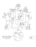 Enkelt mono linjärt piktogram Infographic vektor