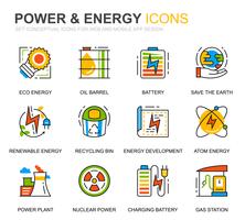 Simple Set Power Industry och Energy Line Icons för webbplats och mobilappar vektor