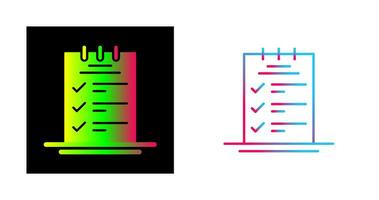 Vektorsymbol für Buchungscheckliste vektor