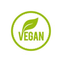 Veganes Essen-Symbol. vektor