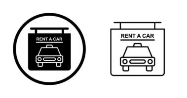 Mieten Sie ein Auto-Vektorsymbol vektor