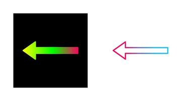 einzigartiges Vektorsymbol mit dem linken Pfeil vektor