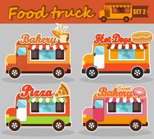 Set von Food Truck. vektor