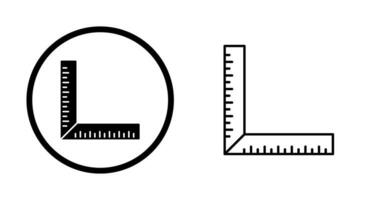 fyrkant linjal vektor ikon