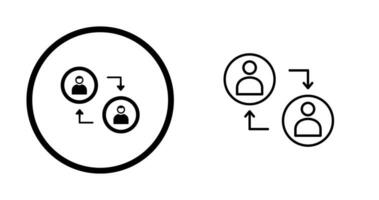 Vektorsymbol für verbundene Profile vektor