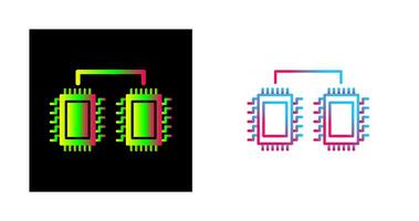 Prozessoren verbundenes Vektorsymbol vektor