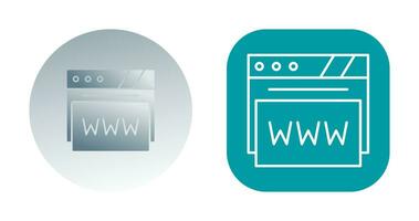Webbrowser-Vektorsymbol vektor