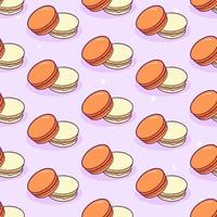 macaron nahtloser musterillustrationsvektor vektor