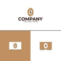 Kaffeekompass-Logo-Design-Vorlage vektor