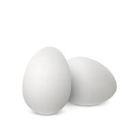 två vita realistiska ägg. vektor