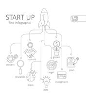 Infografik-Startkonzept vektor