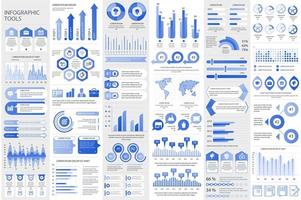 Sammlung Infografik Elemente Datenvisualisierung Vektordesign vektor