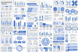 Sammlung Infografik Elemente Datenvisualisierung Vektordesign vektor