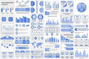 Sammlung Infografik Elemente Datenvisualisierung Vektordesign vektor