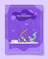 vetenskap dna forskningskoncept människor läkare sjuksköterska vetenskapsman vektor