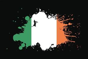 Irland-Flagge mit Grunge-Effekt-Design vektor