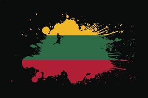 Litauen-Flagge mit Grunge-Effekt-Design vektor