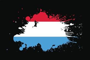 luxembourg flagga med grunge effekt design vektor