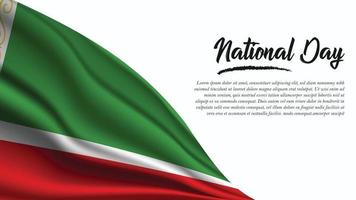 nationaldag banner med tjetjenska republiken flagga bakgrund vektor