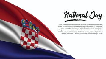 Nationalfeiertag Banner mit Kroatien Flagge Hintergrund vektor