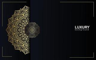 Luxus Gold Mandala verzierten Hintergrund für Hochzeitseinladung vektor