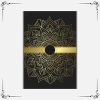 Luxus Gold Mandala verzierten Hintergrund für Hochzeitseinladung vektor