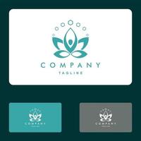 lotus, yoga, spa och wellnes logotyp uppsättning vektor ikon illustration design