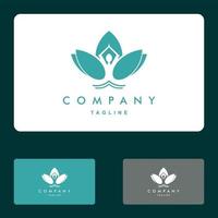 lotus, yoga, spa och wellnes logotyp uppsättning vektor ikon illustration design