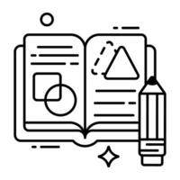 unik design ikon av grafisk bok vektor