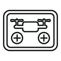Tablette Drohne Steuerung Symbol Gliederung Vektor. Netzwerk Spion vektor