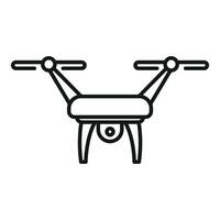 Drohne Karte Technik Symbol Gliederung Vektor. Antenne Land Aussicht vektor