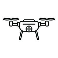 Quadcopter Drohne Symbol Gliederung Vektor. Spion Video Spielzeug vektor