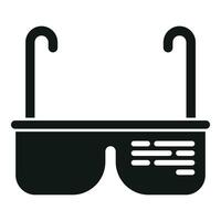 erweitert Wirklichkeit Brille Symbol einfach Vektor. vr Headset vektor