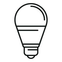 lila LED Birne Symbol Gliederung Vektor. Farbe Handy, Mobiltelefon Hälfte vektor
