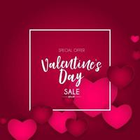 Valentinstag Liebe und Gefühle Verkauf Hintergrunddesign. vektor