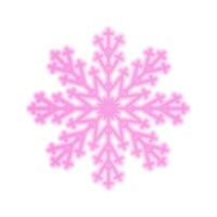 översikt neon rosa snöflinga .retro neon vinter.vacker jul dekoration vektor illustration