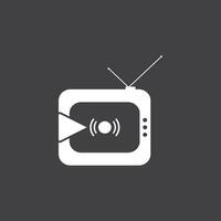 Leben Fernseher Streaming Logo Vektor Vorlage Illustration