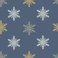 Winter nahtlos Muster mit bunt Schneeflocken im Jahrgang Stil vektor