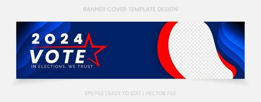Banner Wahl Vorlage Design Startseite Sozial Medien vektor