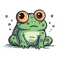 Frosch Vektor Illustration. süß Karikatur Frosch. komisch Frosch.