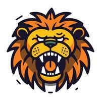 Löwe Kopf Maskottchen Logo. Löwe Kopf Vektor Logo zum Ihre Design