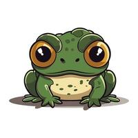 Frosch Karikatur isoliert auf ein Weiß Hintergrund. Vektor Illustration. eps 10