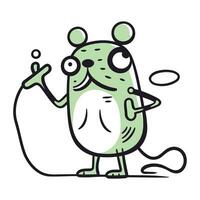 komisch Karikatur Frosch. Vektor Illustration. isoliert auf Weiß Hintergrund.