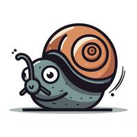 Schnecke Karikatur Maskottchen Charakter Vektor Symbol Illustration Design.